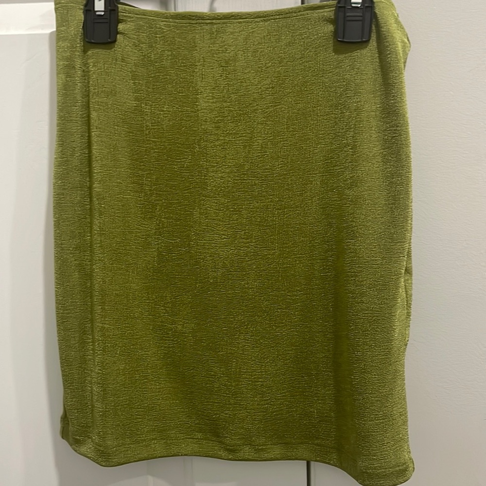 Princess Polly green slinky skirt